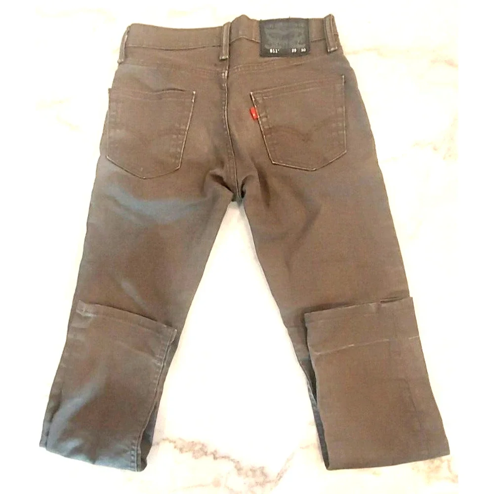 Men's Levi's 511 Slim Fit Stretch Jeans Tan ZIP‎ Fly 29W 28W